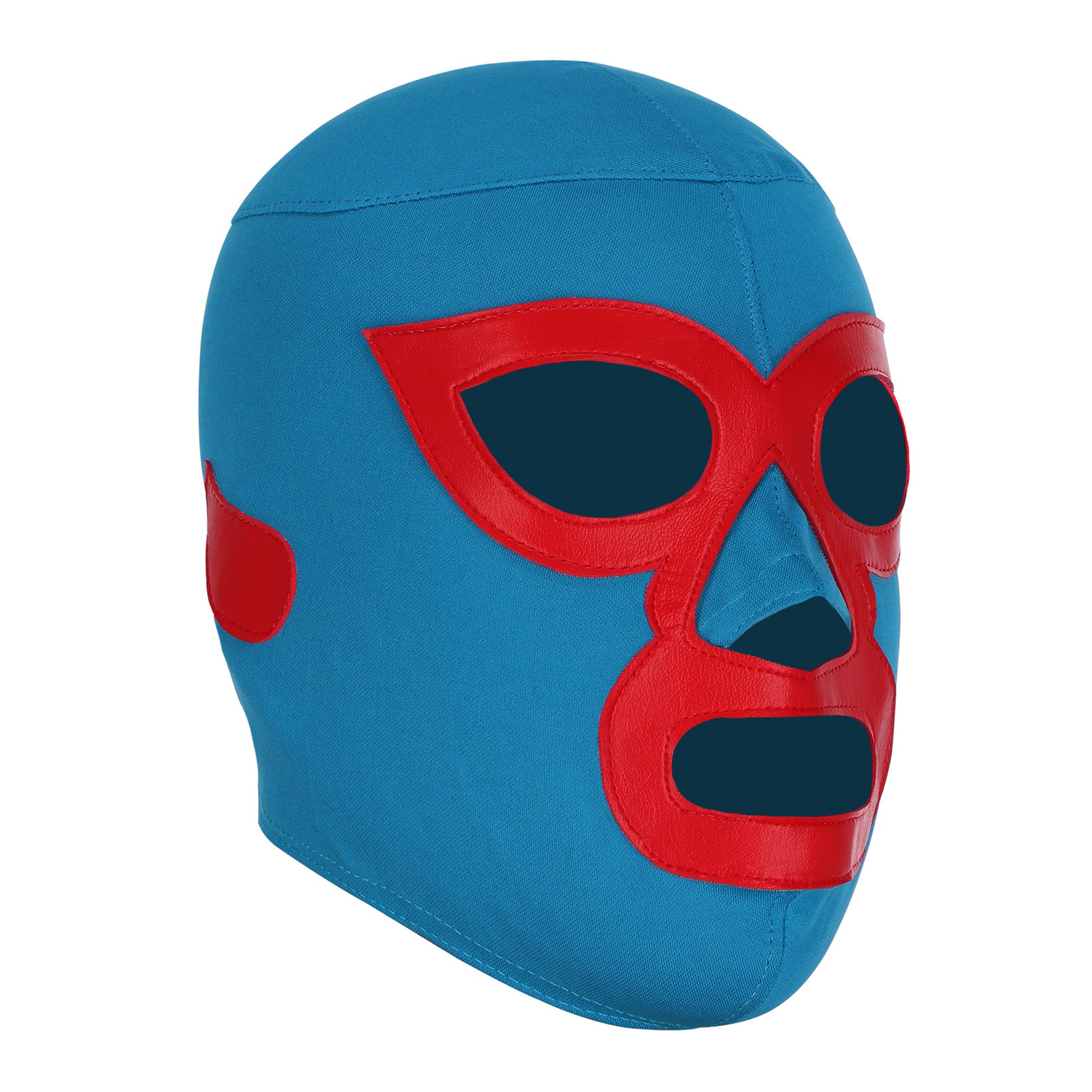 Blue Nacho Libre Lucha Libre Mask - Right Profile View