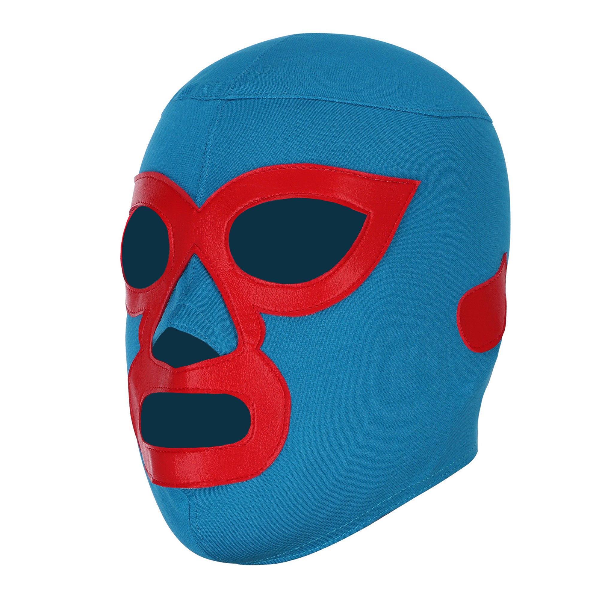 Blue Nacho Libre Mexican Wrestling Mask - Left Profile View