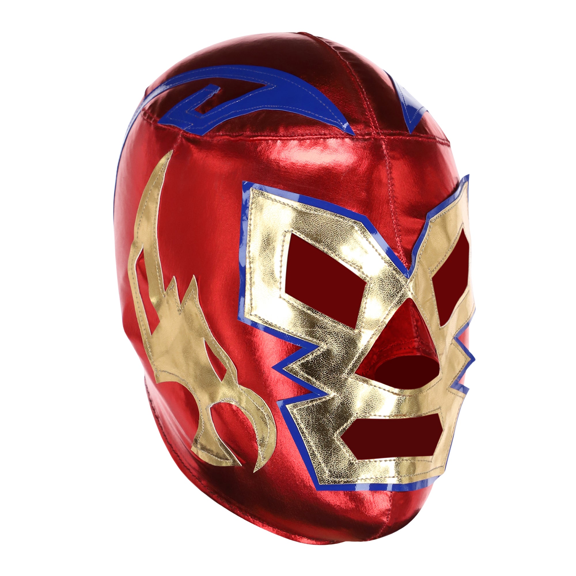 Red Dr. Wagner lucha libre mask - right profile view