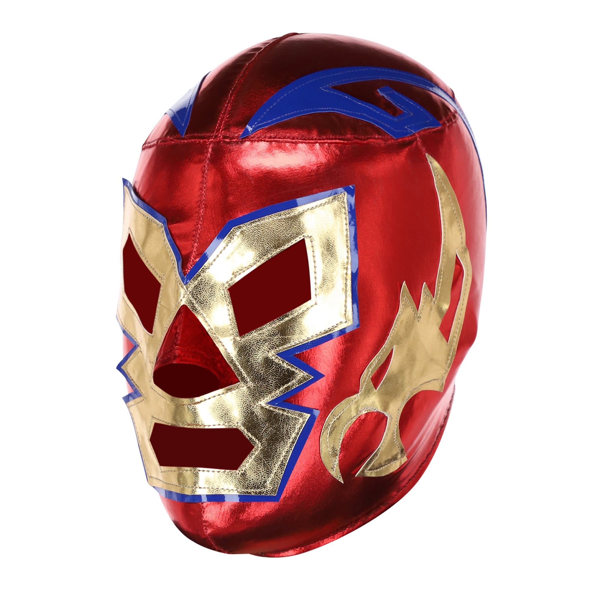 Red Dr. Wagener Jr. Mexican wrestling mask - left profile view