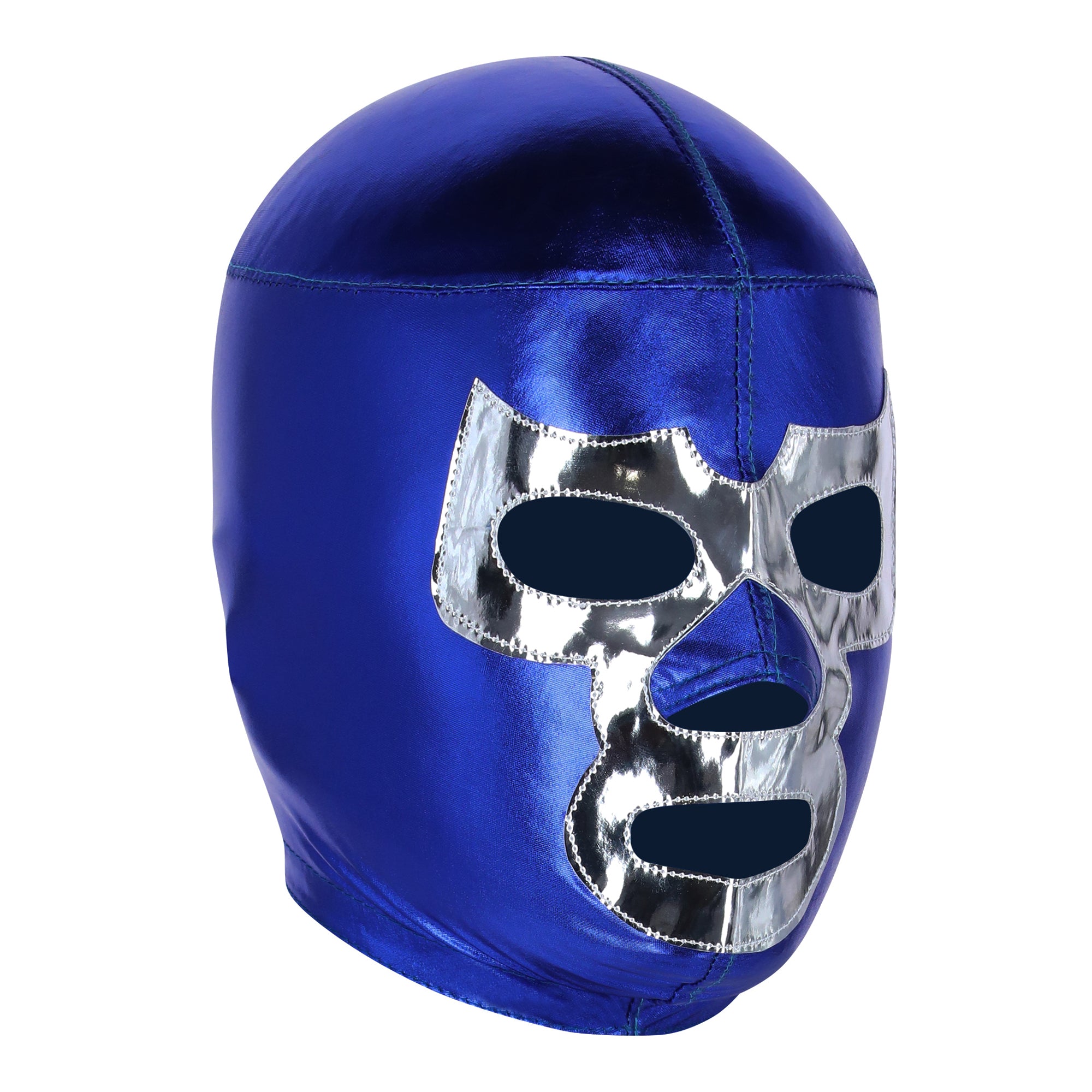 Blue Demon lucha libre mask - right profile view