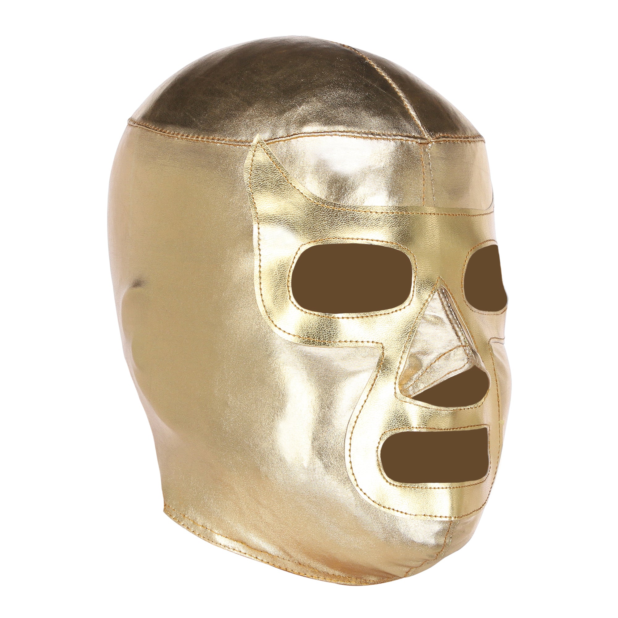 Gold Ramses mexican lucha libre mask in profie view