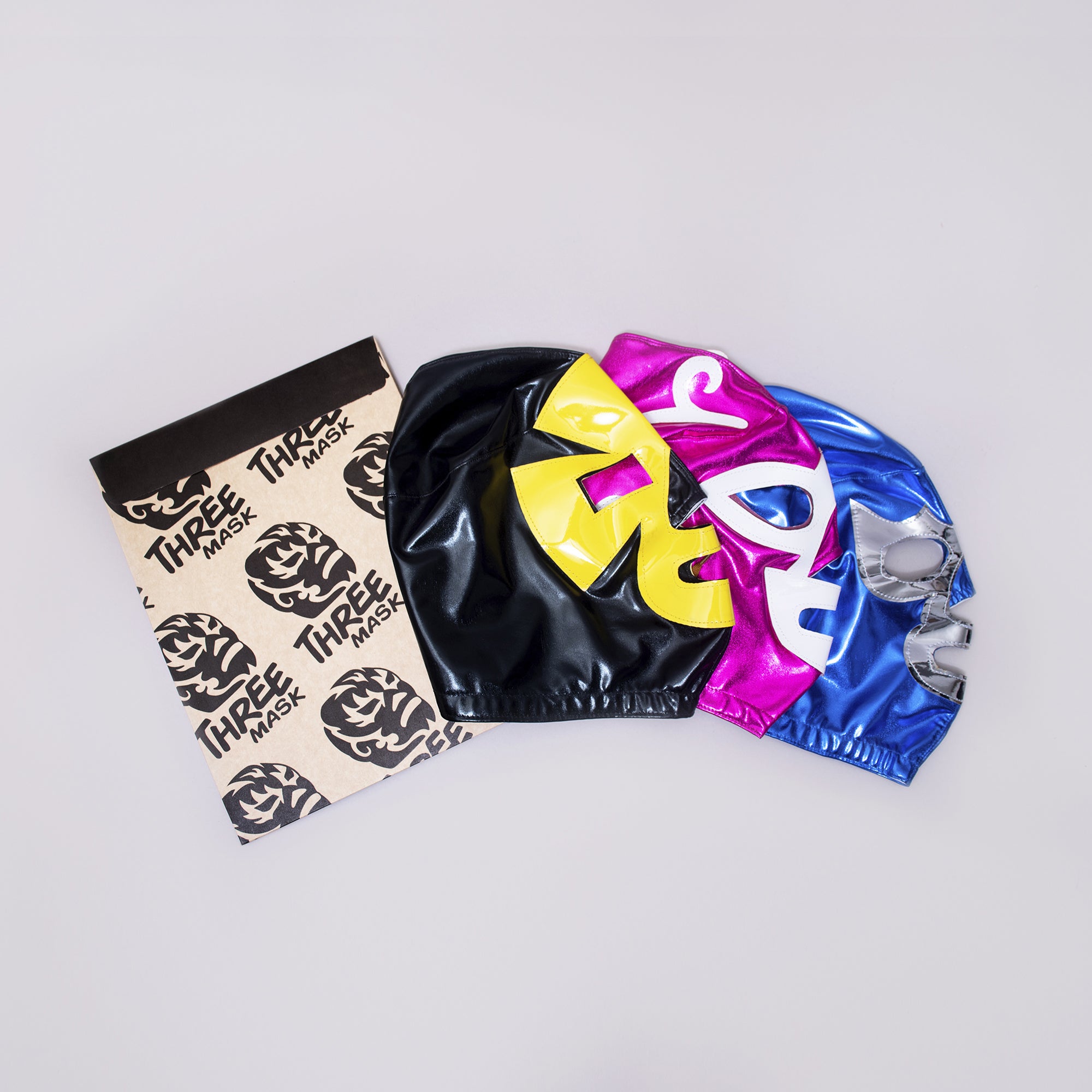 Espanto, Huracan Ramirez & Blue Demon Wrestling Masks with Gift Packaging